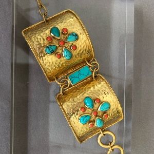 Julie Vos 18kt gold plated toggle closure bracelet